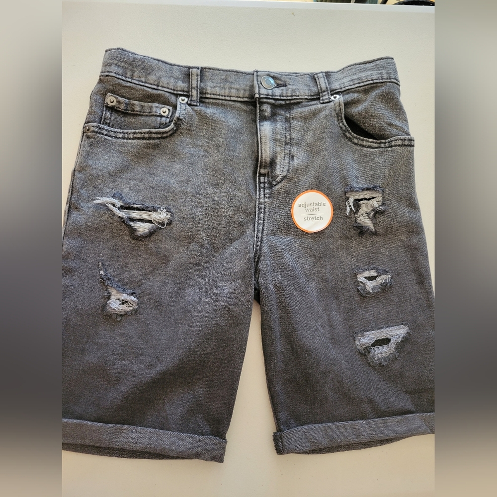 NWT Boys Wonder Nation Rip And Repair shorts Size 12